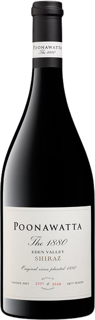 Poonawatta The 1880 Shiraz 2021 bottle — Eden Valley